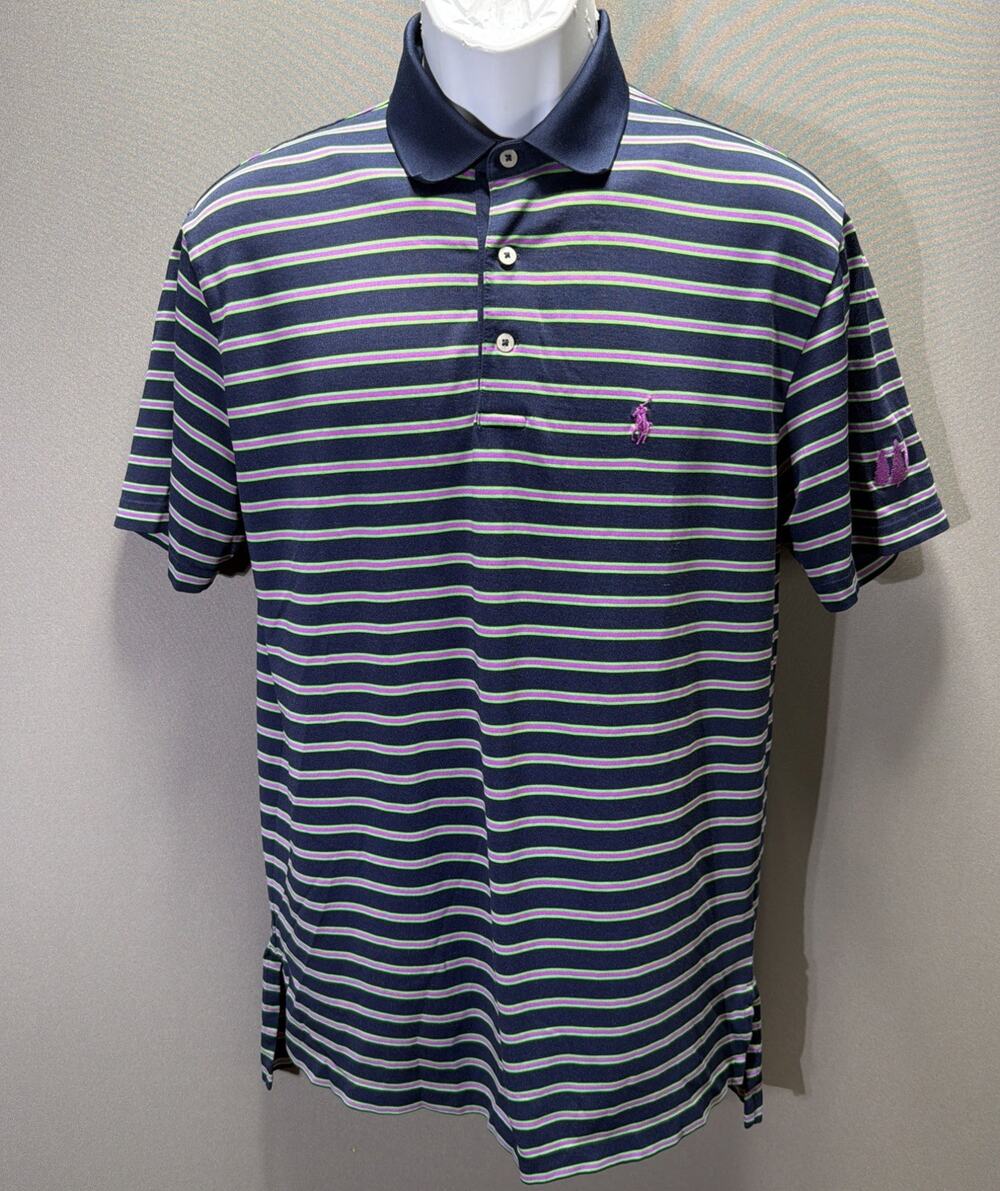Polo Ralph Lauren Performance Golf Navy Pink Pima Men’s Size Small Tall Pines